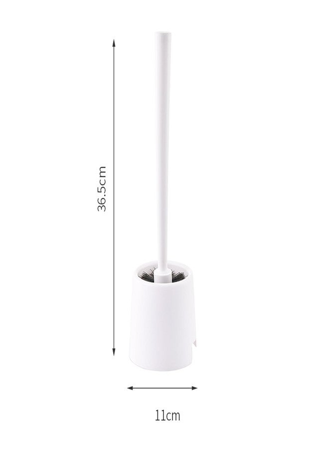 الكبريت فرشاة تنظيف المرحاض بالكبريت مع حامل - فرشاة تنظيف المرحاض ذات الوزن المثالي لتنظيف المراحيض ذات الطراز الهندي والغربي، فرشاة تنظيف بمقبض طويل (أبيض) - Image 5